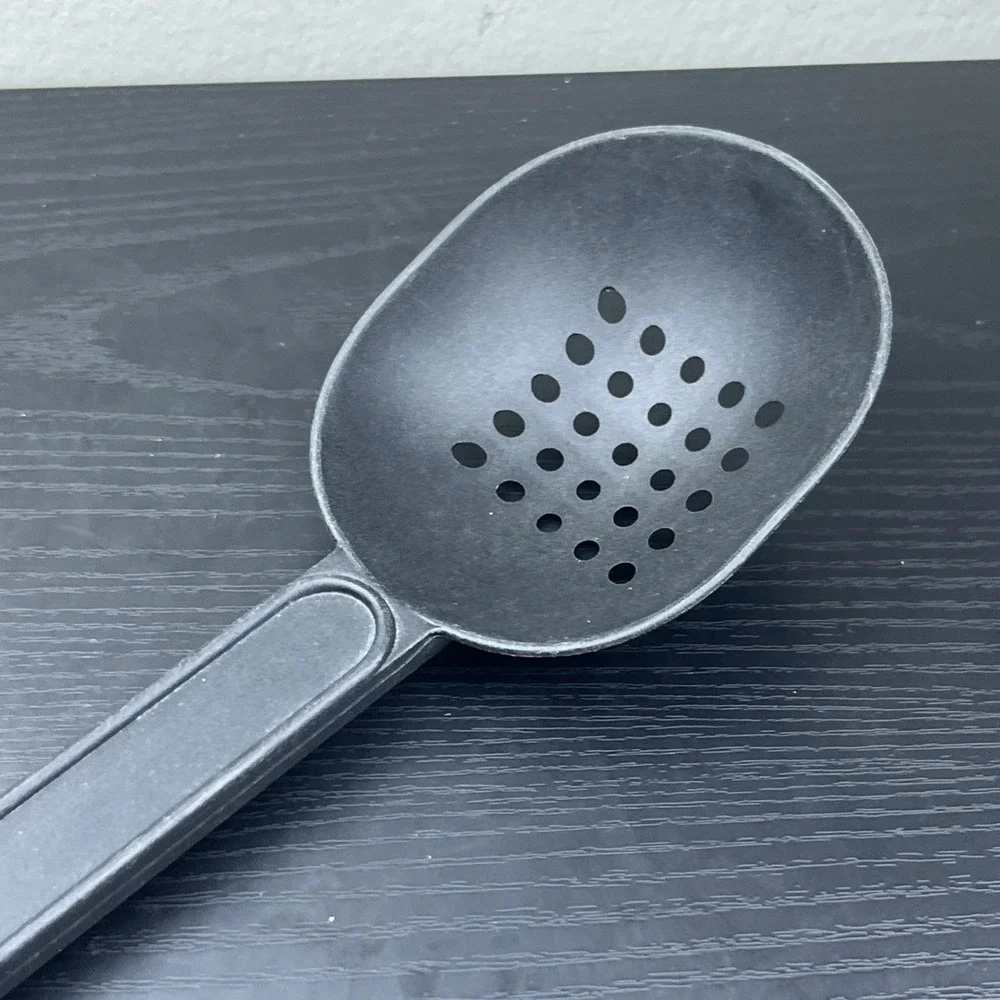 T-Fal Slotted Spoon Black Deep Scoop Straining Draining Serving Spoon Canada